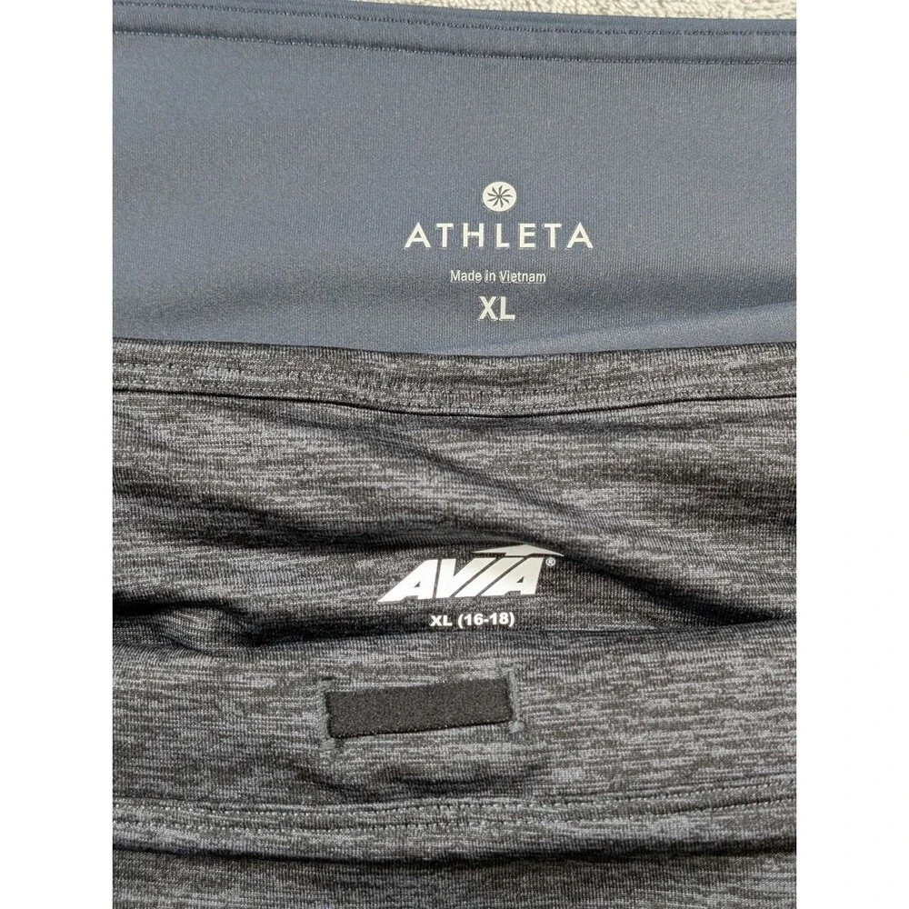 Athleta XL Shine Tight + Avia Capri Leggings Gray Bundle - Picture 4 of 16